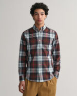 Gant Πουκάμισο “Large Checked Poplin Shirt” – Rich Brown