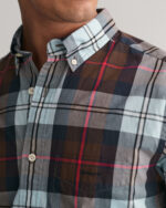 Gant Πουκάμισο “Large Checked Poplin Shirt” – Rich Brown