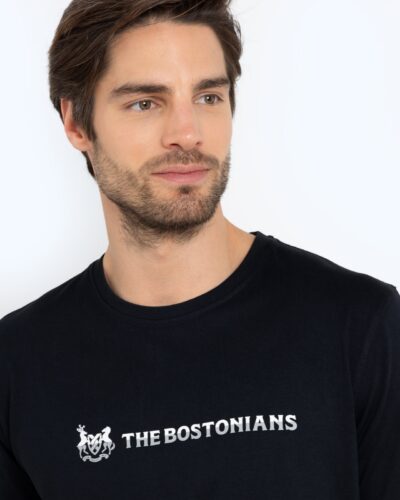 The Bostonians Μπλούζα T-Shirt Two-Tone Logo - Black