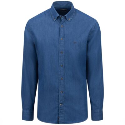 Fynch-Hatton Πουκάμισο Denim Κανονική Γραμμή