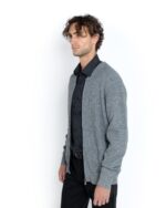 ΠΛΕΚΤΗ ΜΑΛΛΙΝΗ ΖΑΚΕΤΑ REGULAR FIT-GREY