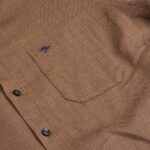 Fynch-Hatton Πουκάμισο Flannel Κανονική Γραμμή-καφε