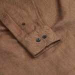 Fynch-Hatton Πουκάμισο Flannel Κανονική Γραμμή-καφε