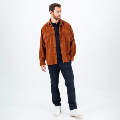 Fynch-Hatton Πουκάμισο Κοτλέ Κανονική Γραμμή-καμηλο