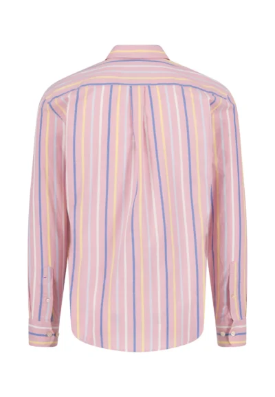 βαμβακερό πουκάμισο με ρίγες-ροζ
