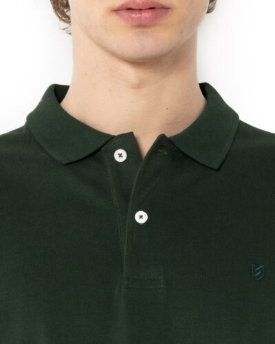 ΜΠΛΟΥΖΑ POLO PIQUE REGULAR FIT-ΣΚΟΥΡΟ ΠΡΑΣΙΝΟ