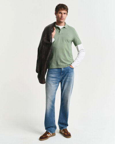 Gant Shield Polo Μπλούζα Κοντομάνικη-πρασινη