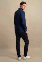 Μαλακό βαμβακερό πουκάμισο Oxford-μπλε σκουρο