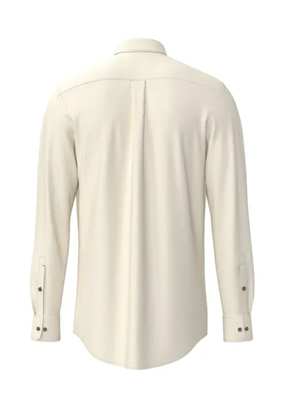 Βαμβακερό πουκάμισο με γιακά με κουμπιά-μπεζ