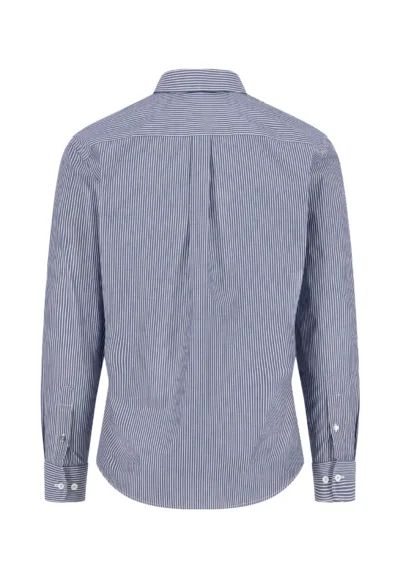 Ριγέ βαμβακερό πουκάμισο με γιακά Kent
