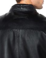 ΜΠΟΥΦΑΝ ΔΕΡΜΑΤΙΝΟ BOMBER REGULAR FIT-ΜΑΥΡΟ