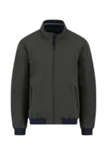 Λειτουργικό μπουφάν με όρθιο γιακά και τσέπες με φερμουάρ-μαυρο