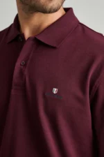 MΠΛOYZAKI ΠΟΛΟ ΜΟΝΟΧΡΩΜΟ MM, CUSTOM FIT-ΜΠΟΡΝΤΩ