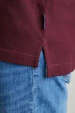 MΠΛOYZAKI ΠΟΛΟ ΜΟΝΟΧΡΩΜΟ MM, CUSTOM FIT-ΜΠΟΡΝΤΩ