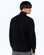 ΠΛΕΚΤΟ MERINO ΛΟΥΠΕΤΟ REGULAR FIT-ΜΑΥΡΟ