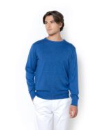 ΠΛΕΚΤΟ ΛΑΙΜΟΚΟΨΗ REGULAR FIT-ΜΠΛΕ ΡΟΥΑ