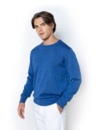 ΠΛΕΚΤΟ ΛΑΙΜΟΚΟΨΗ REGULAR FIT-ΜΠΛΕ ΡΟΥΑ