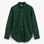 Gant Μακρυμάνικo Φανελένιο Πουκάμισο σε Κανονική Γραμμή-πρασινο