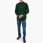 Gant Μακρυμάνικo Φανελένιο Πουκάμισο σε Κανονική Γραμμή-πρασινο