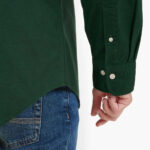 Gant Μακρυμάνικo Φανελένιο Πουκάμισο σε Κανονική Γραμμή-πρασινο