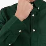 Gant Μακρυμάνικo Φανελένιο Πουκάμισο σε Κανονική Γραμμή-πρασινο