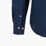 Gant Μακρυμάνικo Βαμβακερό Πουκάμισο σε Κανονική Γραμμή Σκούρο Μπλε