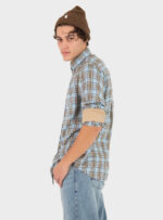 GantΜακρυμάνικo Φανελένιο Πουκάμισο σε Κανονική Γραμμή Καρό Light Blue