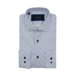 Guy LarocheΜακρυμάνικo Βαμβακερό Πουκάμισο σε Κανονική Γραμμή Μπλε