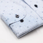 Guy LarocheΜακρυμάνικo Βαμβακερό Πουκάμισο σε Κανονική Γραμμή Μπλε