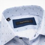 Guy LarocheΜακρυμάνικo Βαμβακερό Πουκάμισο σε Κανονική Γραμμή Μπλε