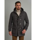 NAVY AND GREEN ΜΟΝΤΓΚΟΜΕΡΙ ΜE ΑΠΟΣΠΩΜΕΝΗ ΚΟΥΚΟΥΛΑ  ΓΚΡΙ-ΚΑΦΕ