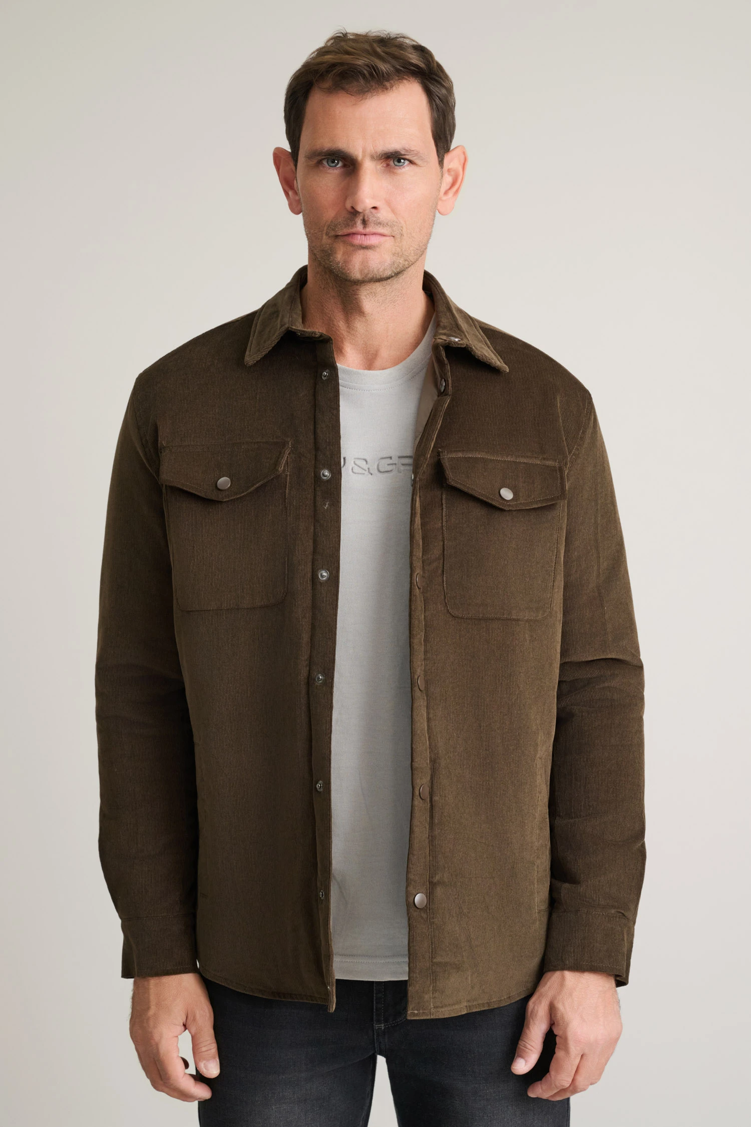 ΠΟΥΚΑΜΙΣΟ OVERSHIRT-ΚΑΦΕ