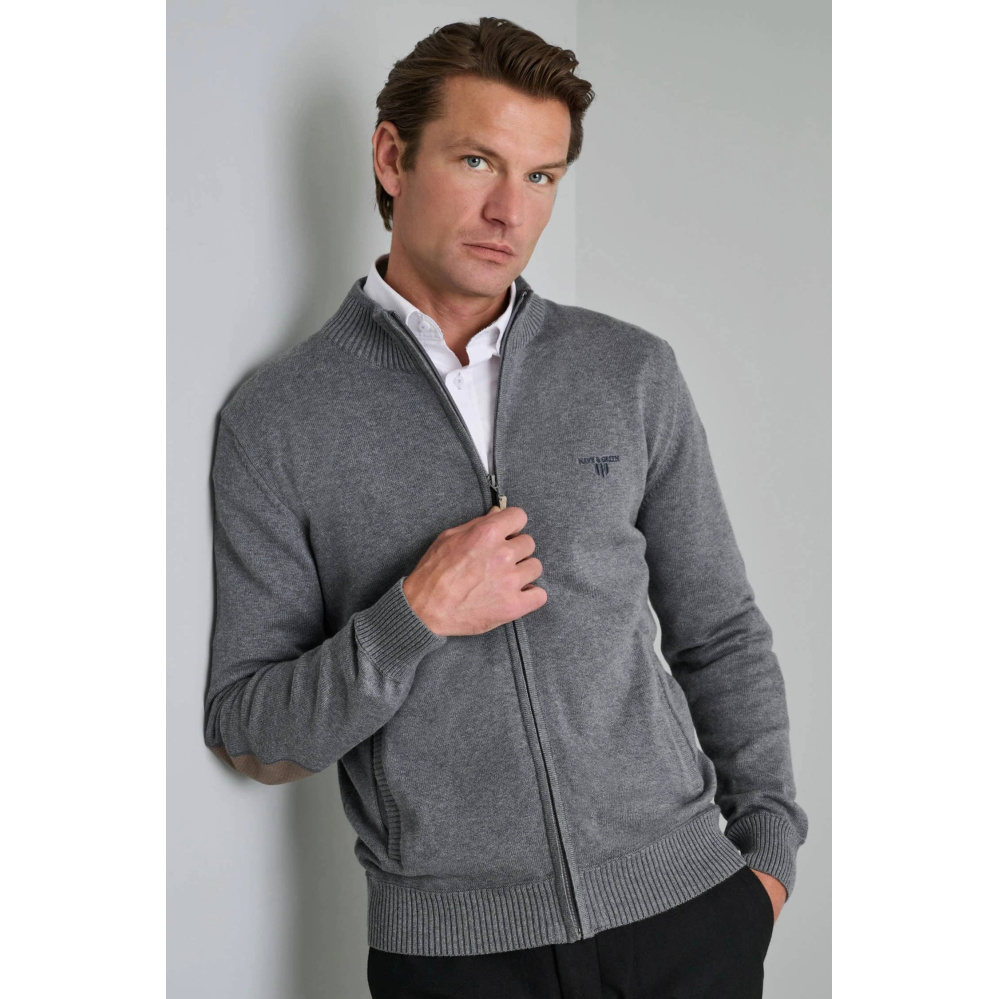 NAVY AND GREEN ΠΛΕΚΤΗ ΒΑΜΒΑΚΕΡΗ ΖΑΚΕΤΑ ΜΕ ΦΕΡΜΟΥΑΡ-ΓΚΡΙ