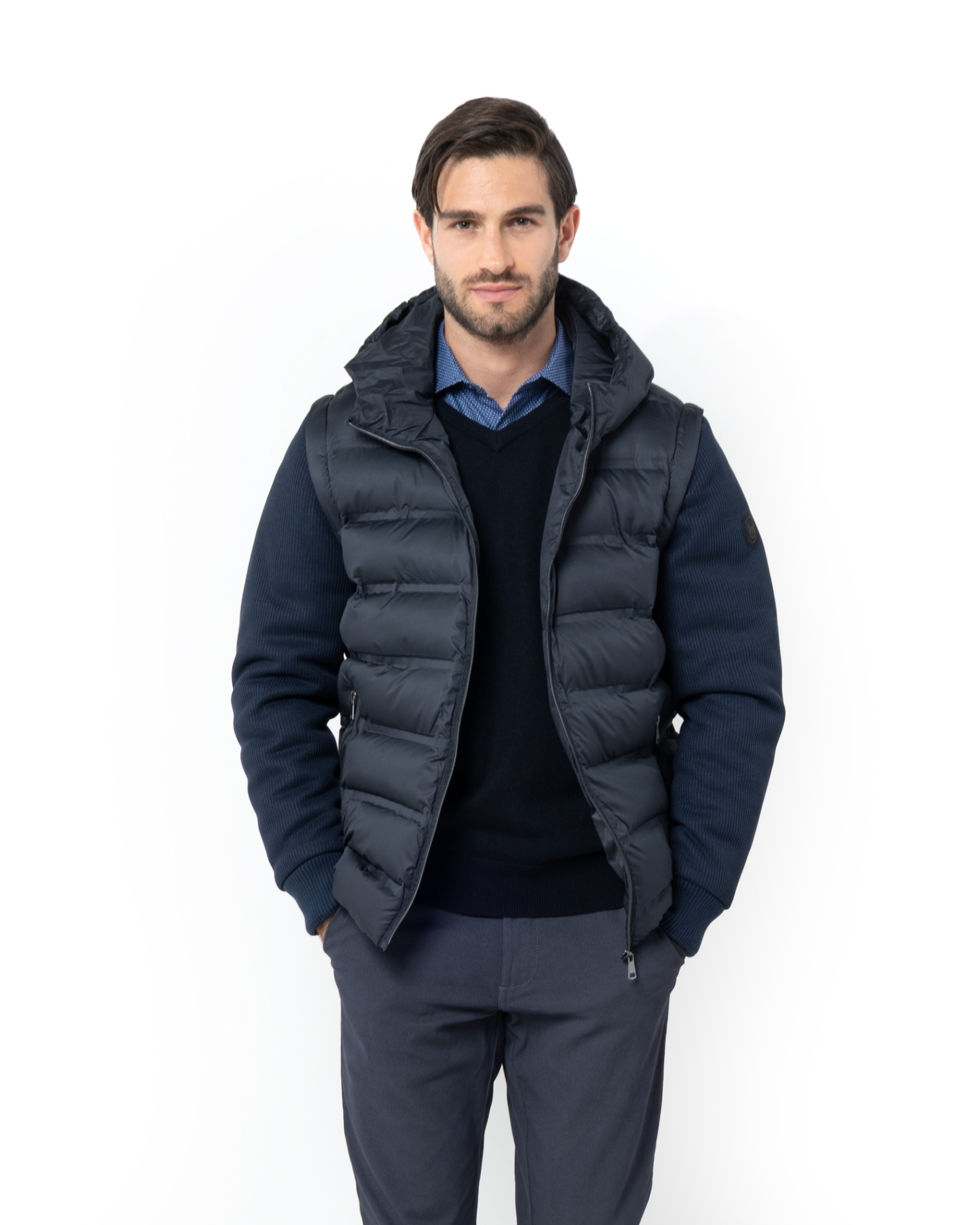 ΜΠΟΥΦΑΝ BOMBER REGULAR FIT-ΜΠΛΕ ΣΚΟΥΡΟ