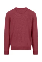 Πουλόβερ από μερινό κασμίρ με στρογγυλή λαιμόκοψη-βατομουρο