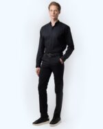 ΠΑΝΤΕΛΟΝΙ CHINOS ΚΑΠΑΡΤΙΝΑ REGULAR FIT-ΜΑΥΡΟ