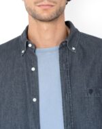 ΠΟΥΚΑΜΙΣΟ DENIM REGULAR FIT-ΜΑΥΡΟ