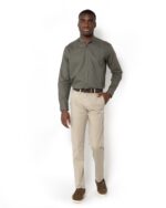 ΠΑΝΤΕΛΟΝΙ CHINOS ΚΑΠΑΡΤΙΝΑ REGULAR FIT-ΣΚΟΥΡΟ ΜΠΕΖ