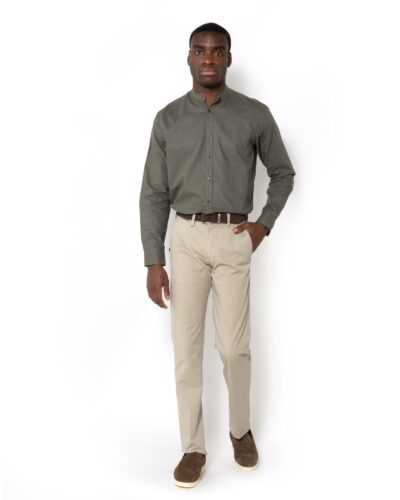 ΠΑΝΤΕΛΟΝΙ CHINOS ΚΑΠΑΡΤΙΝΑ REGULAR FIT-ΣΚΟΥΡΟ ΜΠΕΖ