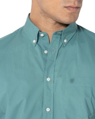 ΠΟΥΚΑΜΙΣΟ ΠΟΠΛΙΝΑ REGULAR FIT-ΠΡΑΣΙΝΟ