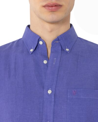 ΠΟΥΚΑΜΙΣΟ ΛΙΝΟ REGULAR FIT-ΜΩΒ ΑΝΟΙΧΤΟ