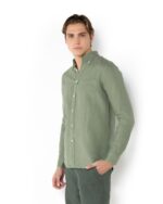 ΠΟΥΚΑΜΙΣΟ ΛΙΝΟ REGULAR FIT-ΠΡΑΣΙΝΟ