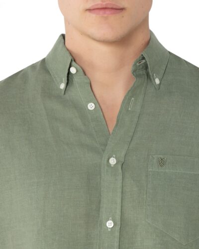 ΠΟΥΚΑΜΙΣΟ ΛΙΝΟ REGULAR FIT-ΠΡΑΣΙΝΟ