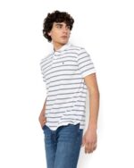 ΜΠΛΟΥΖΑ ACORN POLO PIQUE REGULAR FIT-ΑΣΠΡΟ-ΜΠΛΕ