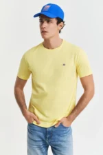 GANT T-SHIRT ΜΠΛΟΥΖΑ ΒΑΜΒΑΚΕΡΗ ΑΝΔΡΙΚΗ-ΚΙΤΡΙΝΟ ΑΠΑΛΟ
