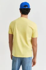 GANT T-SHIRT ΜΠΛΟΥΖΑ ΒΑΜΒΑΚΕΡΗ ΑΝΔΡΙΚΗ-ΚΙΤΡΙΝΟ ΑΠΑΛΟ