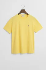 GANT T-SHIRT ΜΠΛΟΥΖΑ ΒΑΜΒΑΚΕΡΗ ΑΝΔΡΙΚΗ-ΚΙΤΡΙΝΟ ΑΠΑΛΟ
