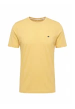 Βαμβακερό μπλουζάκι με στρογγυλή λαιμόκοψη-κιτρινο απαλο