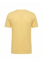 Βαμβακερό μπλουζάκι με στρογγυλή λαιμόκοψη-κιτρινο απαλο