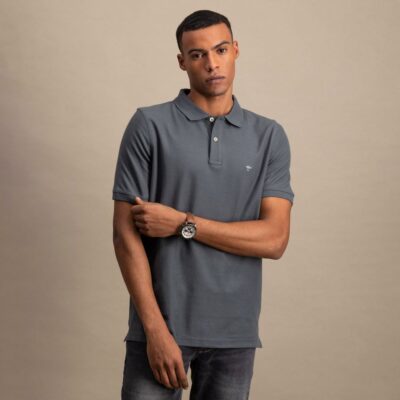 Polo Μπλούζα Πικέ Κανονική Γραμμή-γκρι-πρασινο